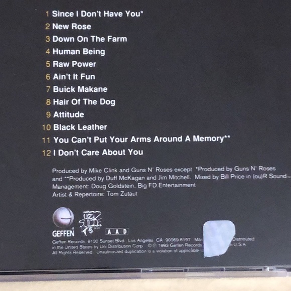 Guns N’ Roses CD The Spaghetti Incident 12 tracks Geffen Records 1993 - Picture 3 of 4